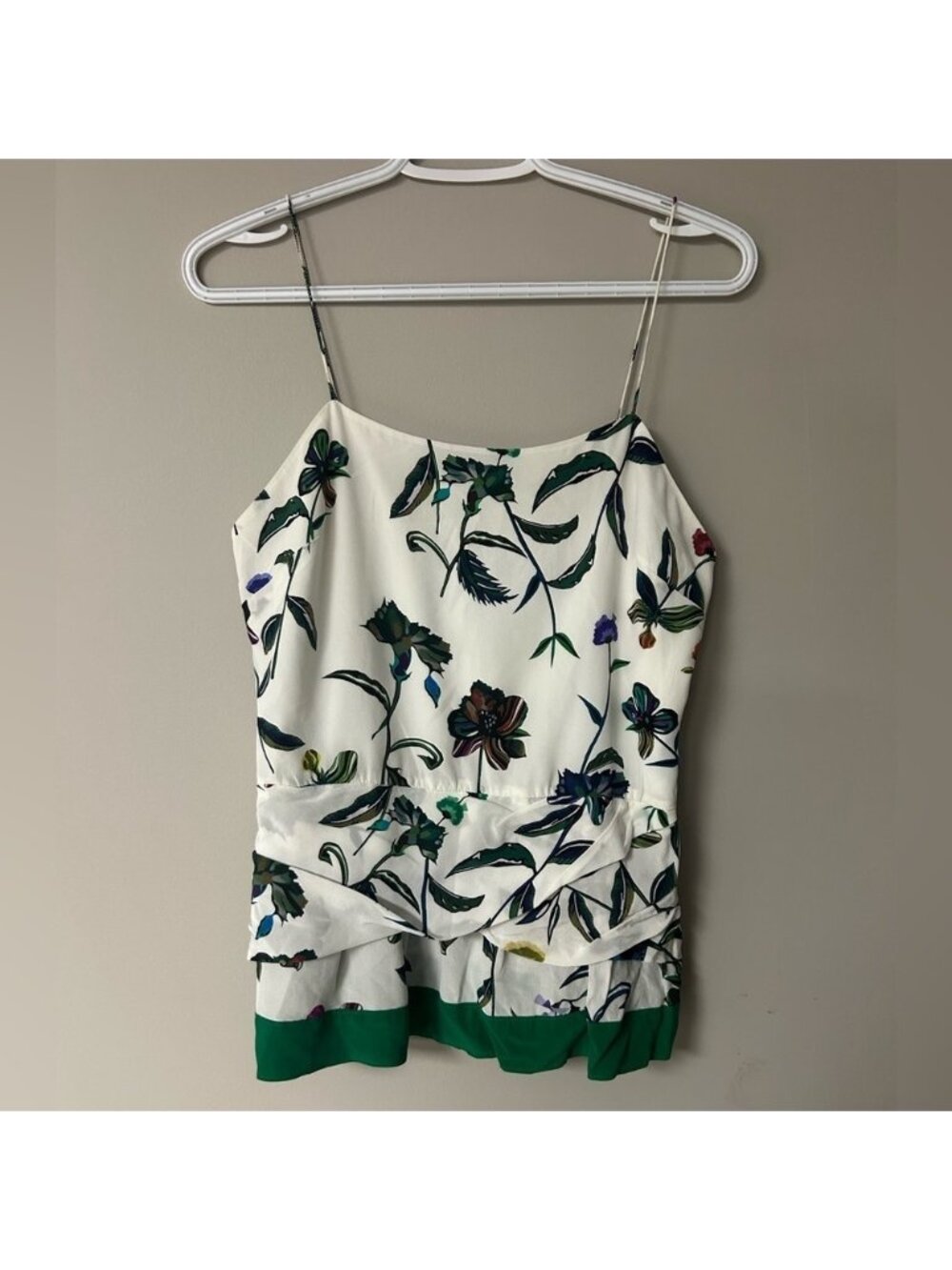 Derek Lam 10 Crosby White & Floral Silk Blouse
